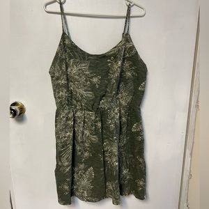 Green Floral print dress